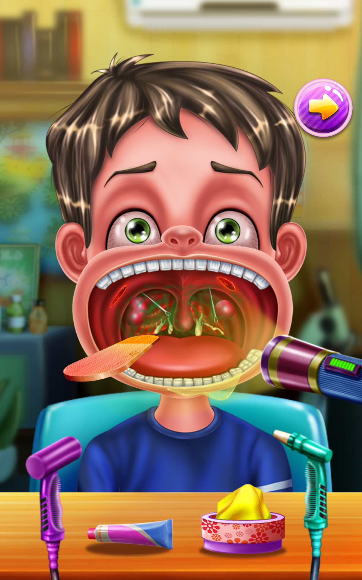 The Throat Doctor : A great fun, educational throat doctor simulation game for kids - be the doctor ! - Thumbnail 5