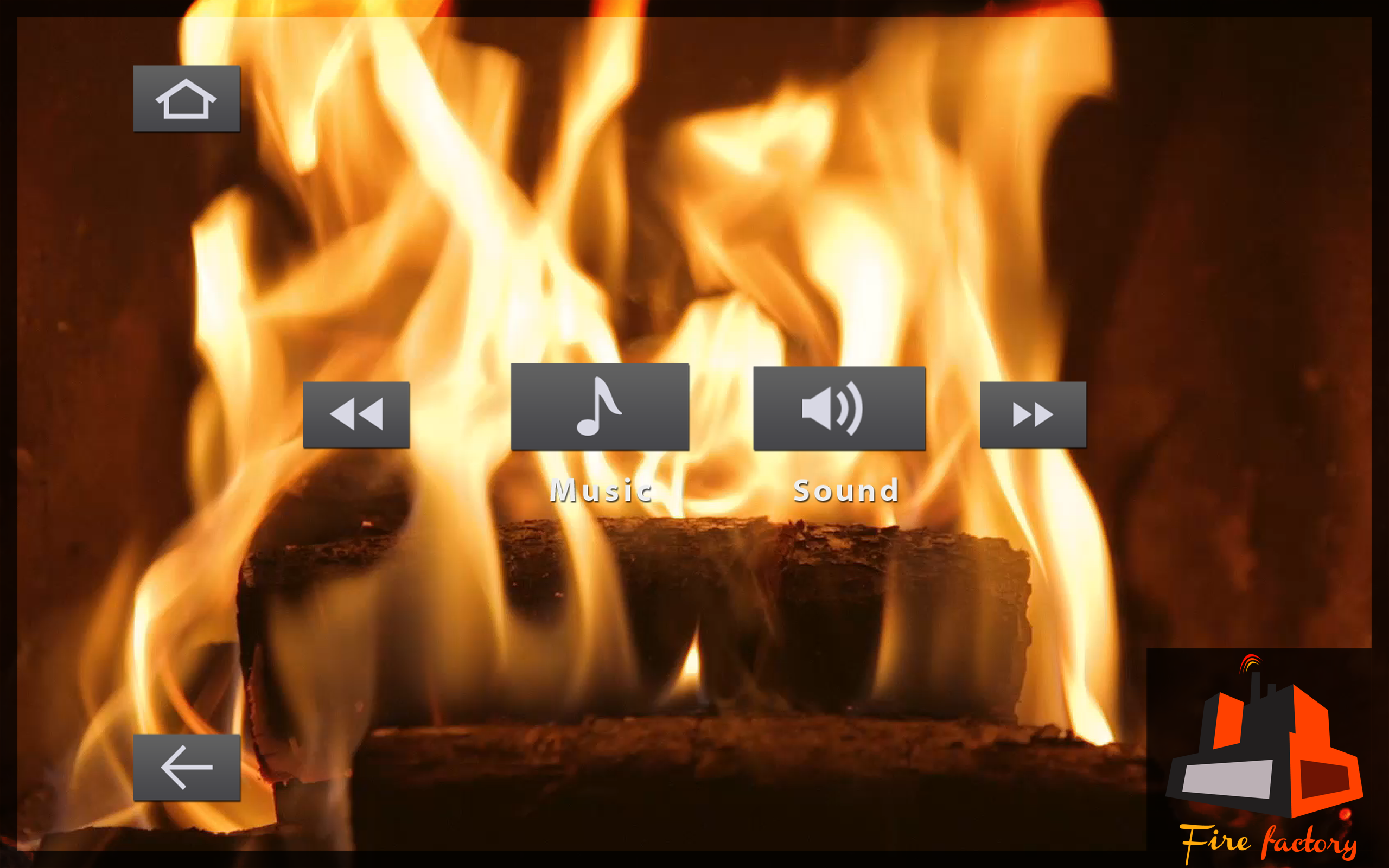 Burning Wood Fireplace - Thumbnail 6