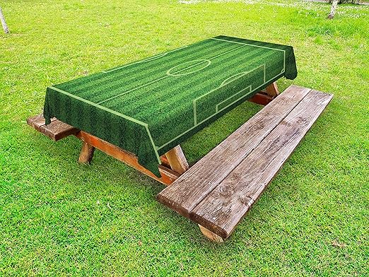 Amazon Com Lunarable Sports Outdoor Tablecloth Realistic Green