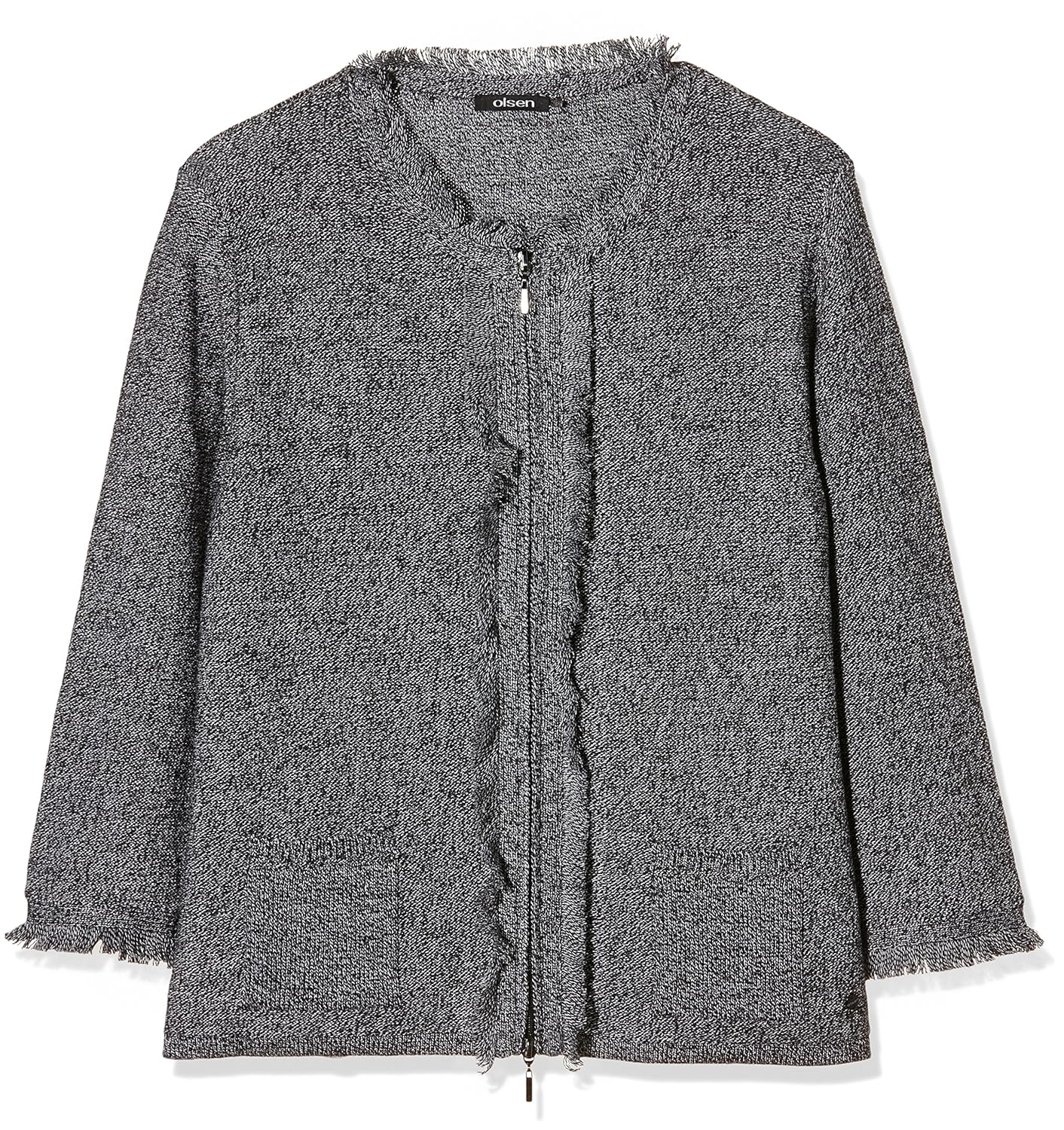 Olsen Women's Cardigan, Grey (Black Melange), 16 (Size42) Amazon.co.uk Clothing