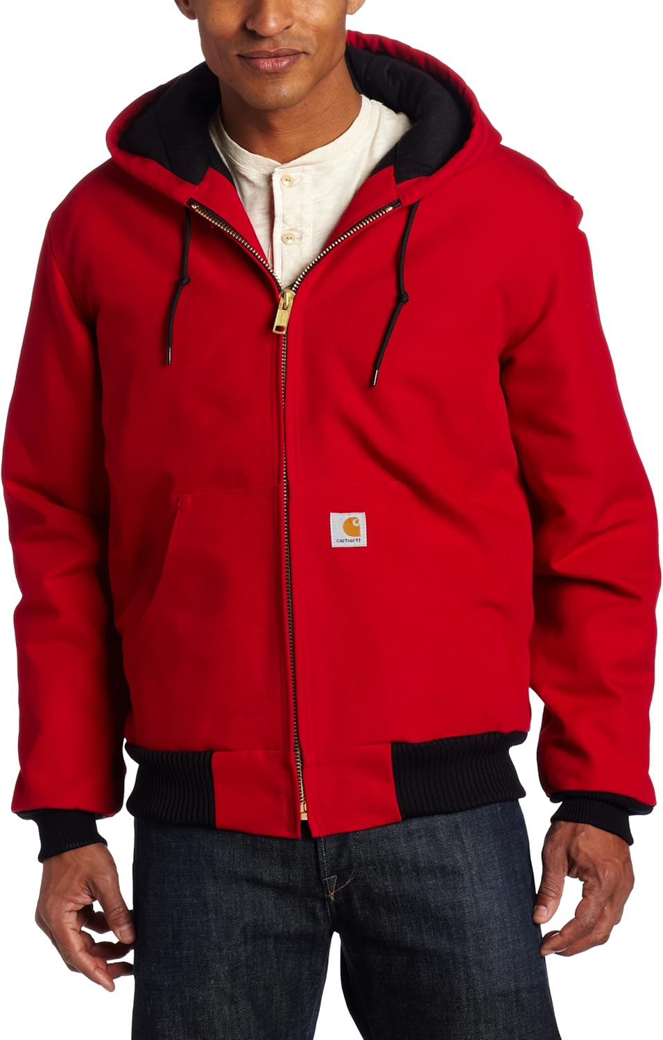 Carhartt Men's Quilted Flannel Lined Duck Active Jacket: Clothing