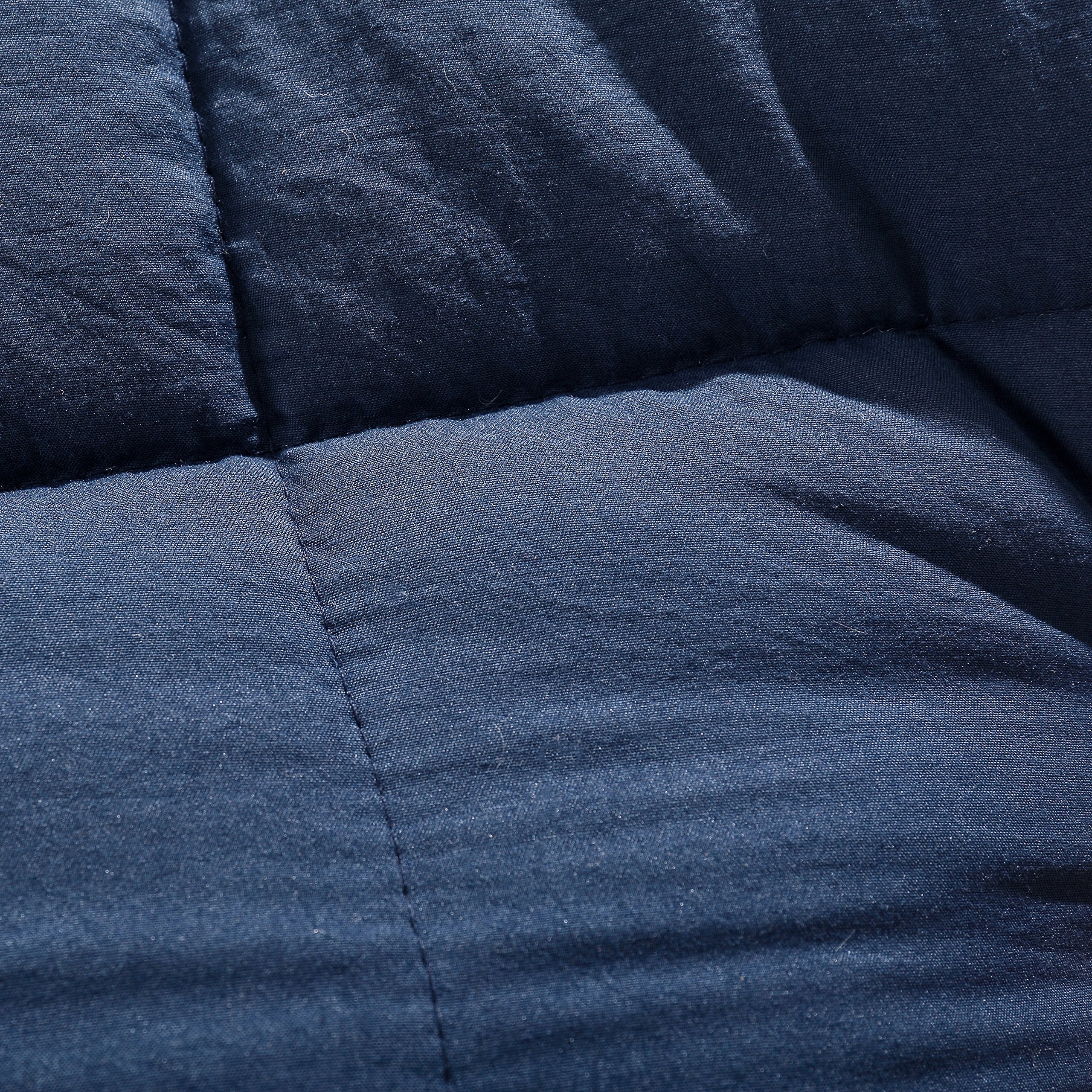 Evolive All Season Pre Washed Soft Microfiber White Goose Down Alternative Comforter (Navy, King)