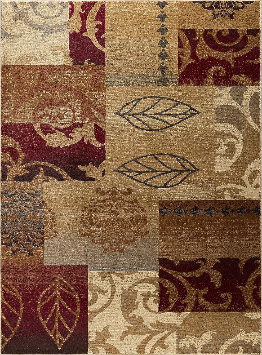 Universal Rugs Floral Transitional Rectangle Accent Area Rug, Multi