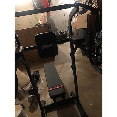 Buy Uboway Power Tower With Bench Pull Up Bar Stand Dip Station Adjustable Height Heavy Duty Multi Function Fitness Training Equipment Home Gym Online In Indonesia B07vqywfpm