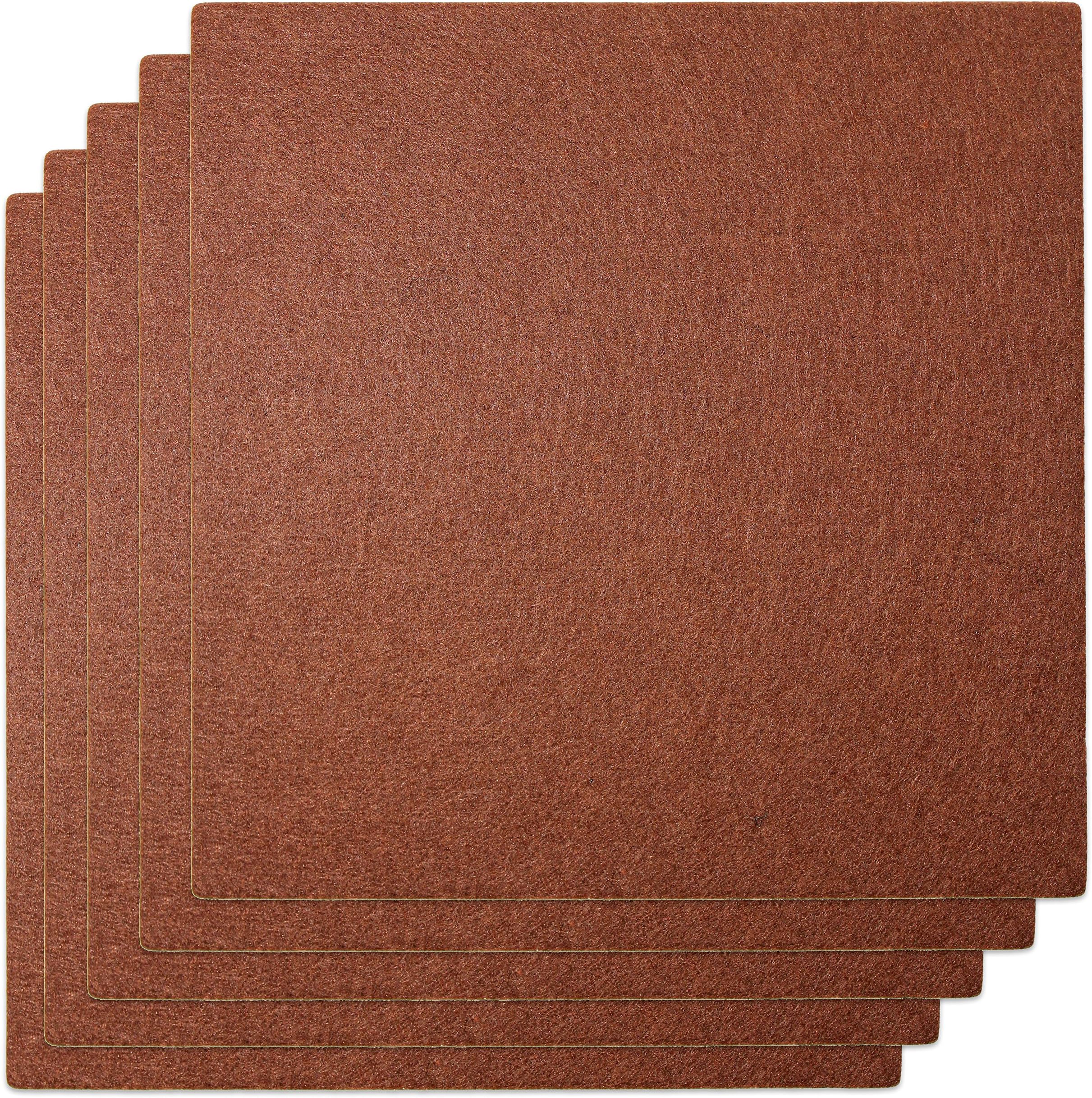 Clapur Felt Glides high-Quality Needle Chair Pads, can be Cut to Size, self-Adhesive, Extra Pressure-Resistant. for Cutting Furniture, Chairs and Tables - Colour: Brown, 5 pcs.