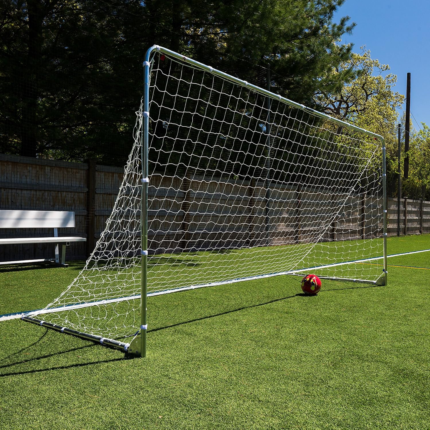 Franklin Sports Premier Steel Soccer Goal - Folding Backyard Soccer Goal with All Weather Net - Kids Backyard Soccer Net - Easy Assembly - 6x4' Soccer Goal - Silver : Sports & Outdoors