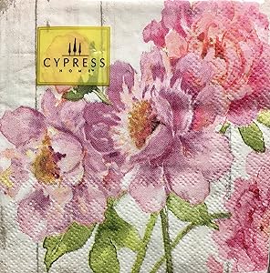 Cypress Home Cocktail Beverage Paper Napkins ~ Pink Peony