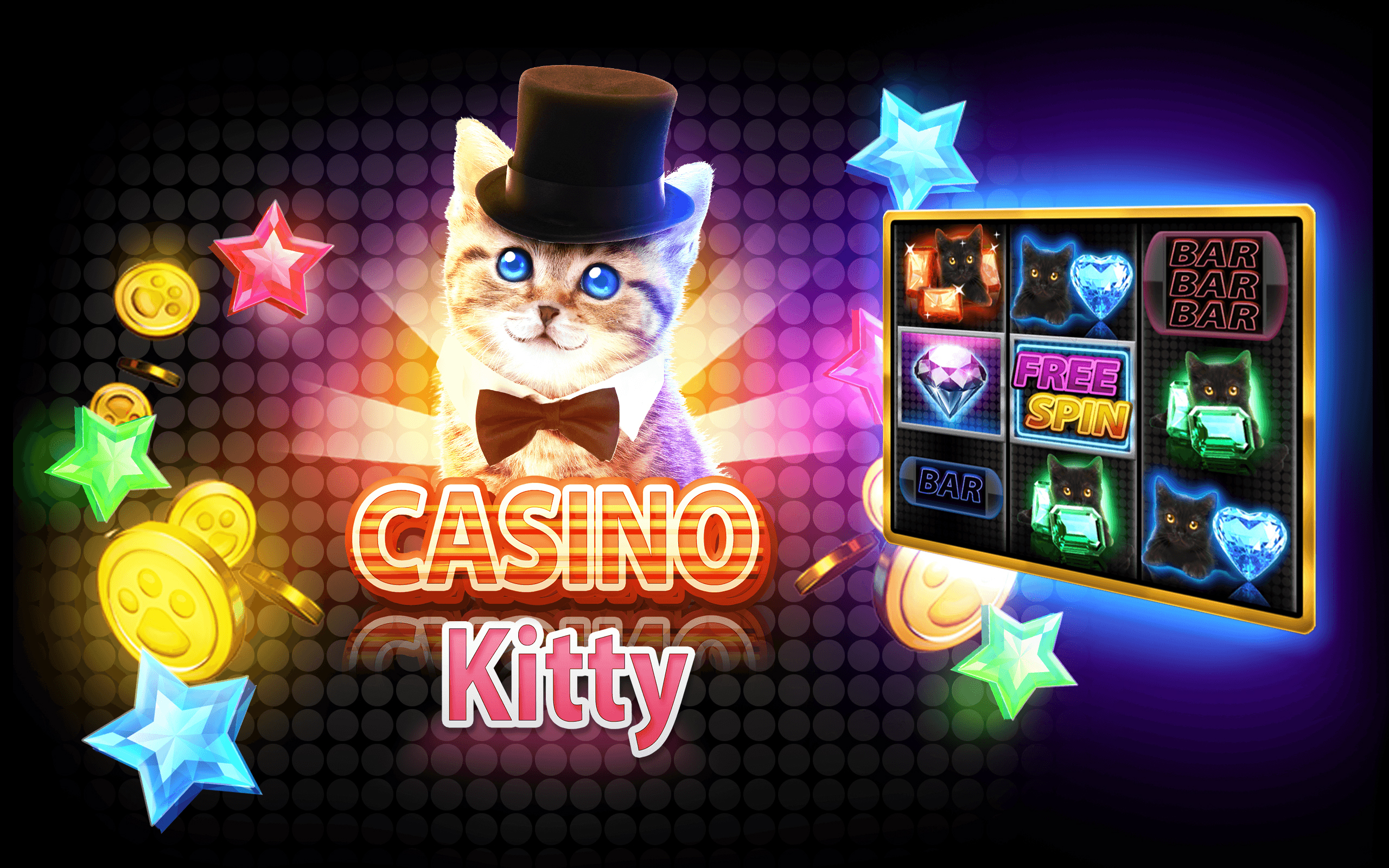 Glitter kitty slots