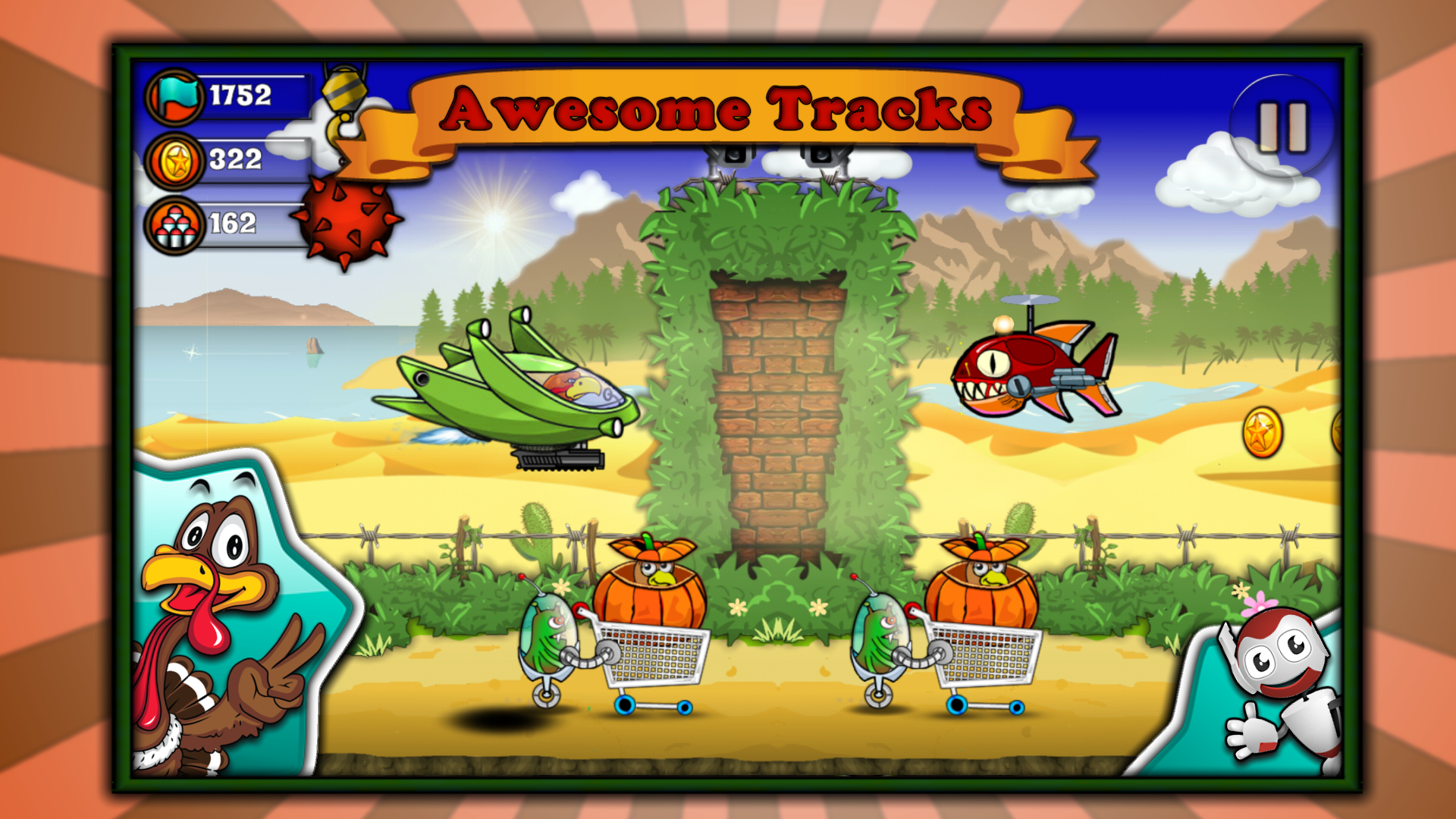 Crazy Turkey Run and Fun Free Christmas game for kids