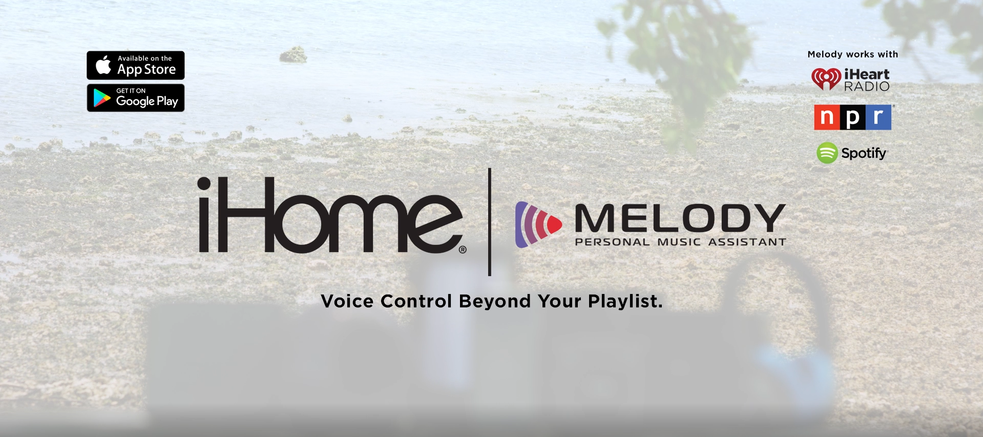Melody Personal Music Assistant app logo, a stylized play button with sound waves and the text 'MELODY PERSONAL MUSIC ASSISTANT'.