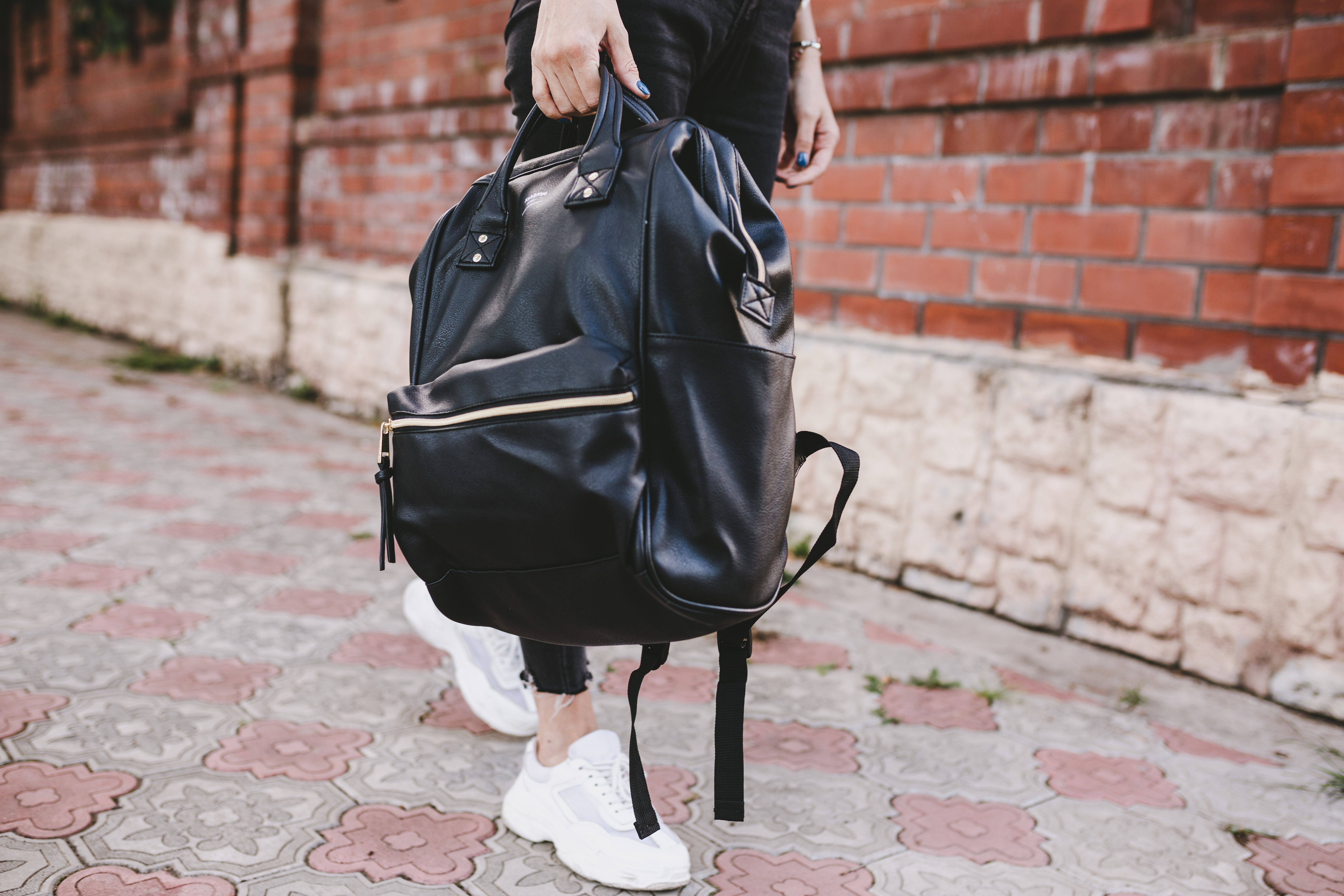 kah&kee leather backpack