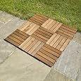 Kingfisher FT100 Wooden Decking Tiles - Natural Wood (Pack of 9 ...