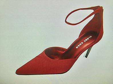 red satin evening shoes