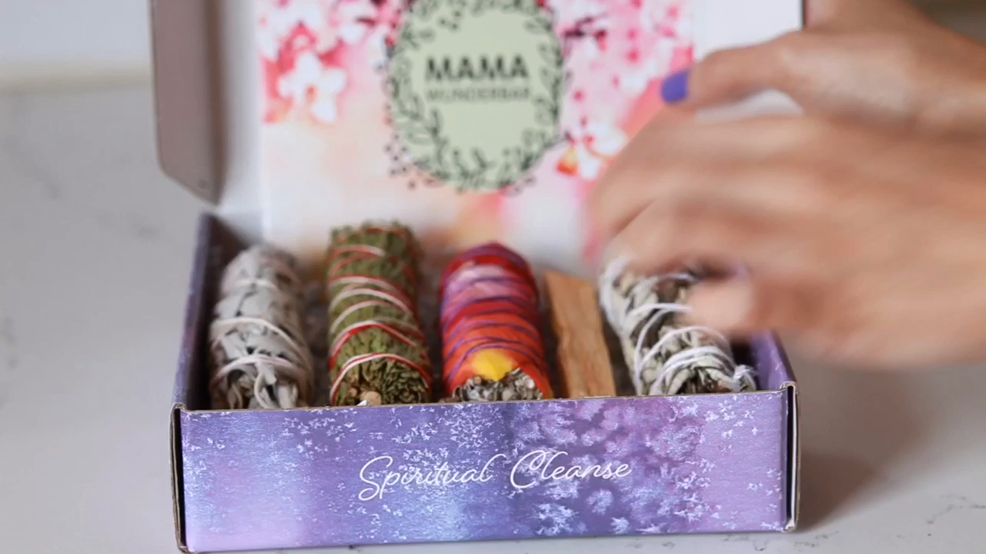 MAMA WUNDERBAR Smudge Kit - White Sage, Cedar, Flower Sage, Yerba Santa, Palo Santo. Home Cleansing, Blessing… - Image 8