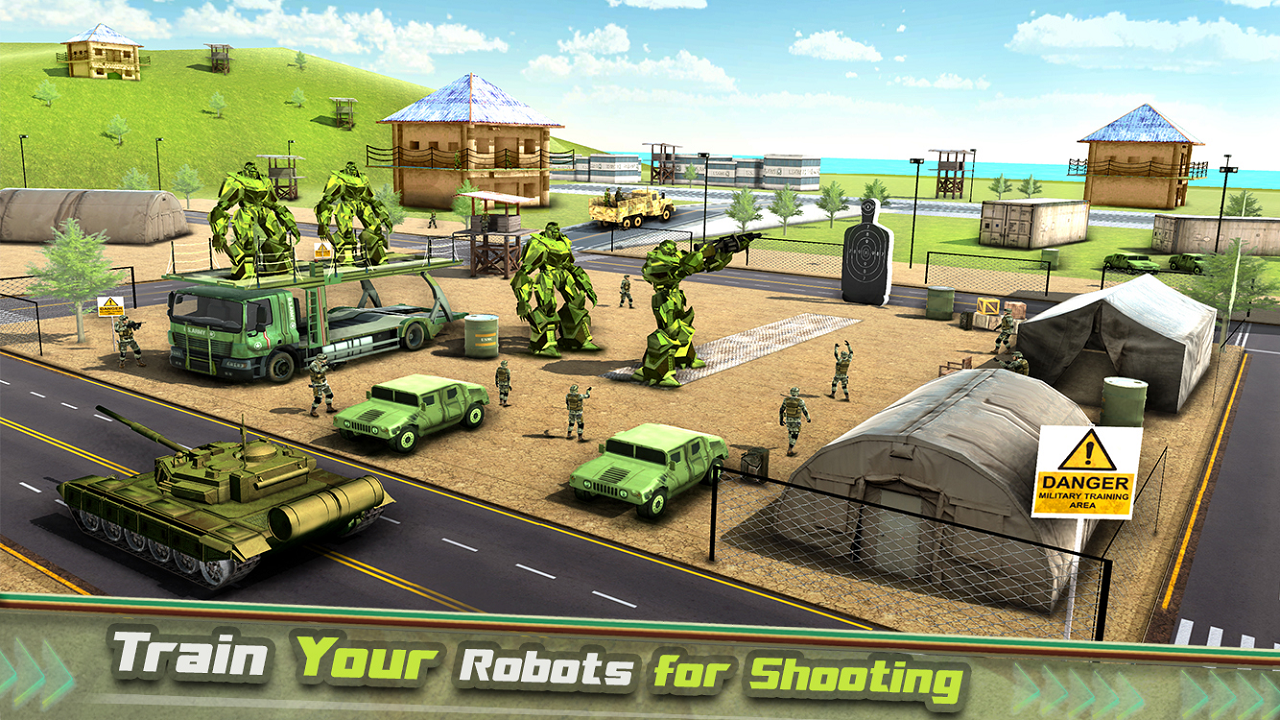 US Army Transport Games Robot Transformation Military Tank & Army