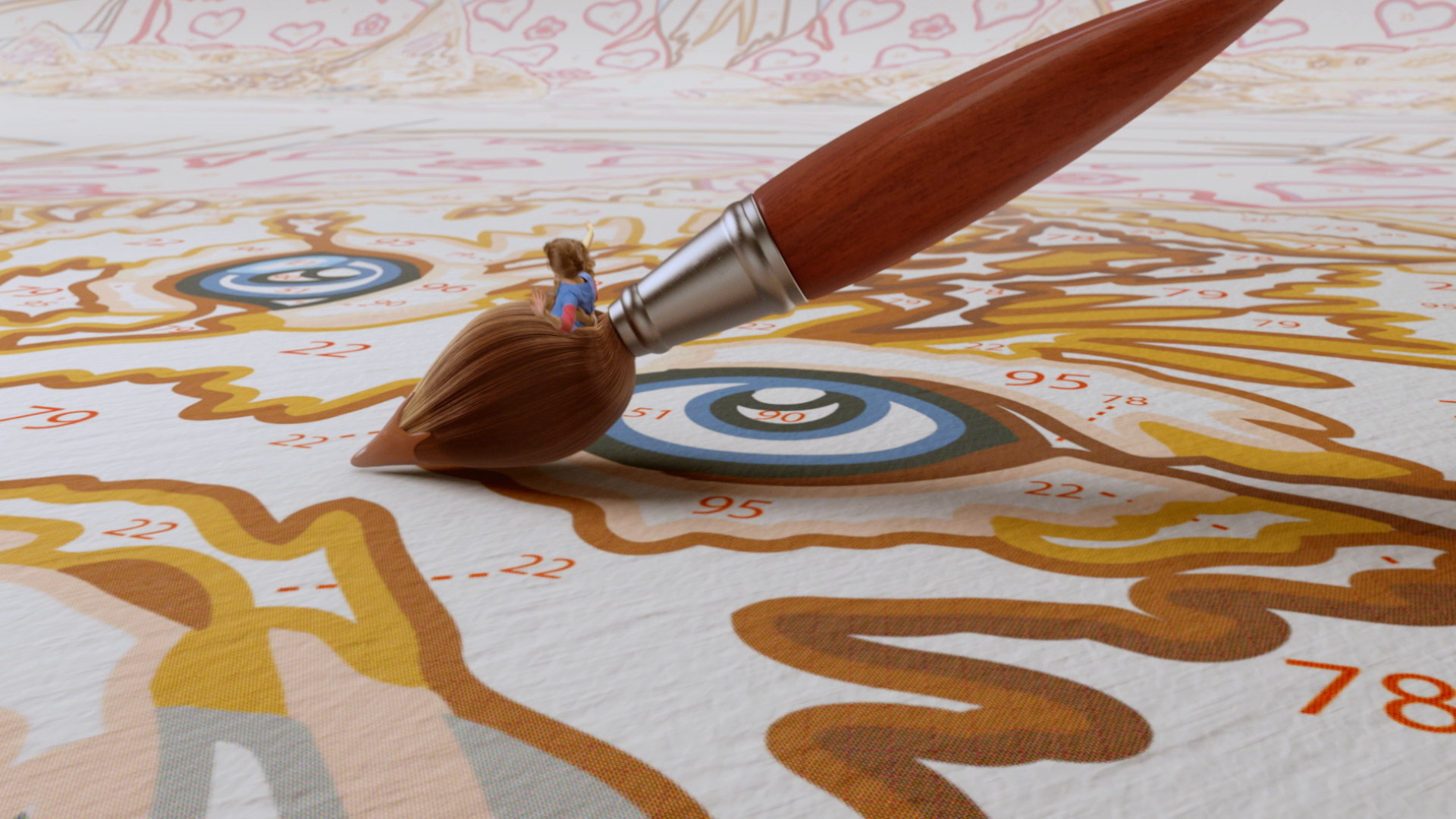 Ravensburger Malen nach Zahlen 28470 - Knuffiges Häschen - Für Kinder ab 7 Jahren – Bild 5