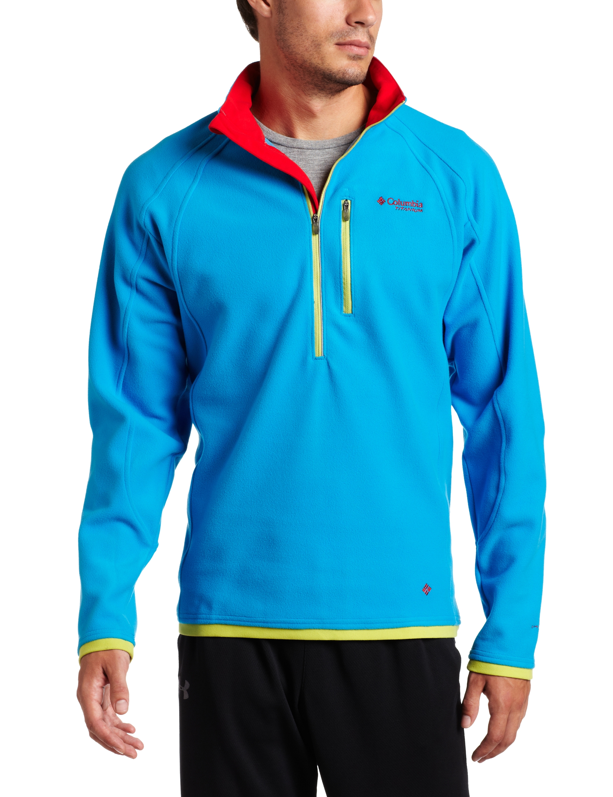 Columbia Camisa de manga larga Heat 360 1/2 Zip para hombre (azul brújula, pequeña)