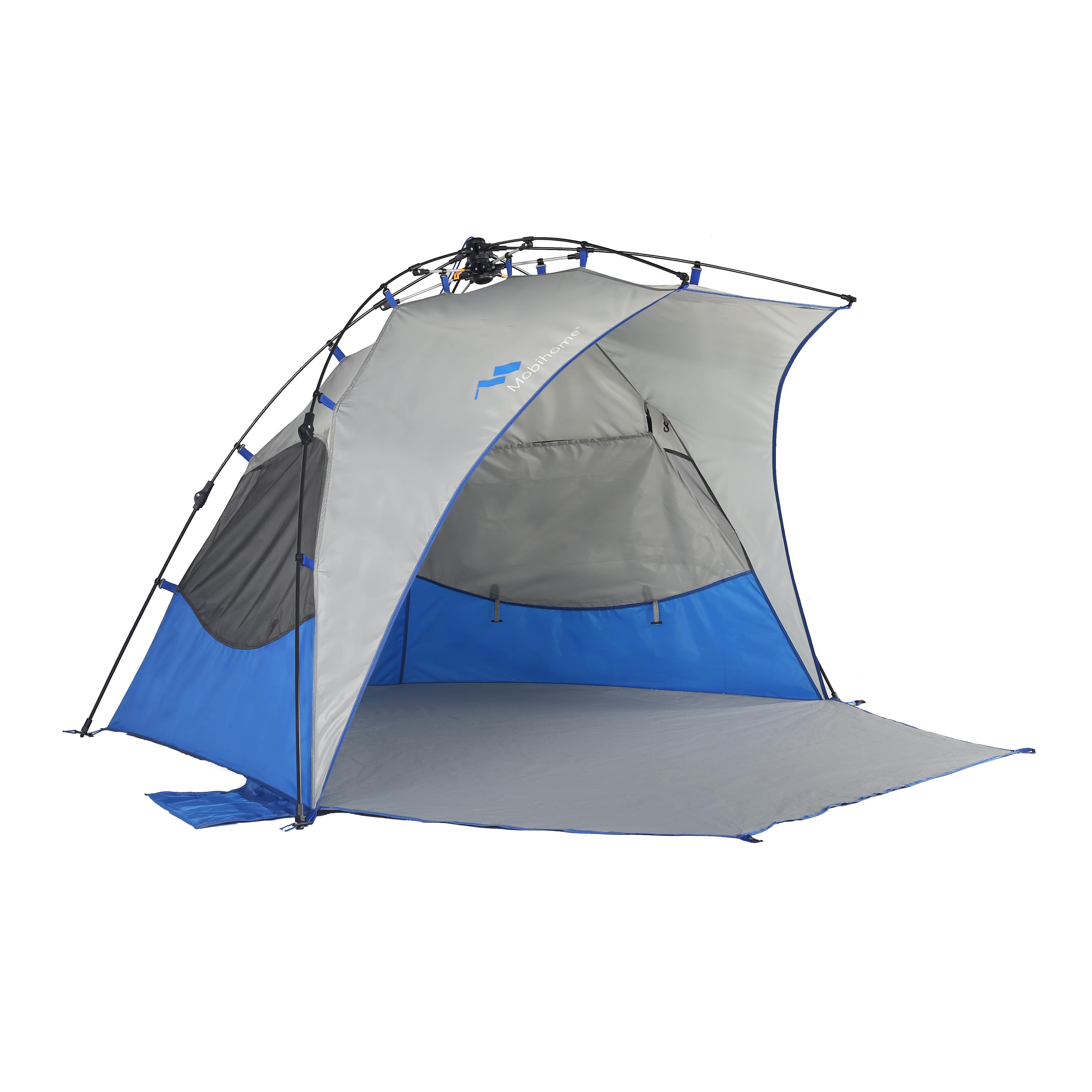 Mobihome Beach Tent Sun Shelter Pop Up, Sand ＆ Surf Beach Shade Tents Umbrella ＆ Portable Canopy Easy Setup for 2-3 Person Outdoor Camping Fishing - Mobihome Beach Tent Sun Shelter Pop Up for 2-3 Person, Easy Setup