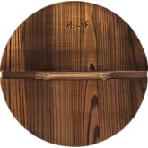 ZhenSanHuan Natural Wooden Wok lid/Cover Kitchen Tool, Pot Cover Lightweight Handcrafted Wooden Kitchen Accessory (32cm/12.6inch)