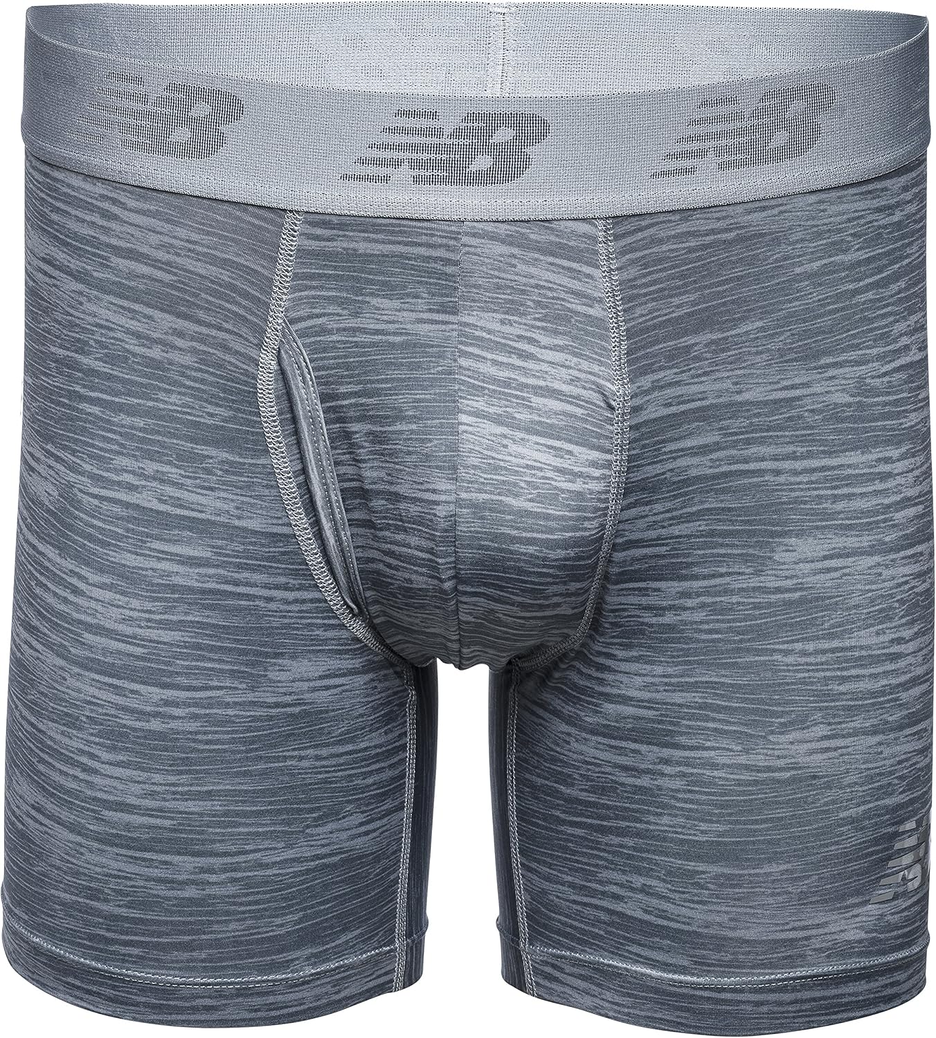 New Balance Men's 6" Boxer Brief Fly Front with Pouch, 3-Pack of 6 Inch Tagless Underwear: Clothing