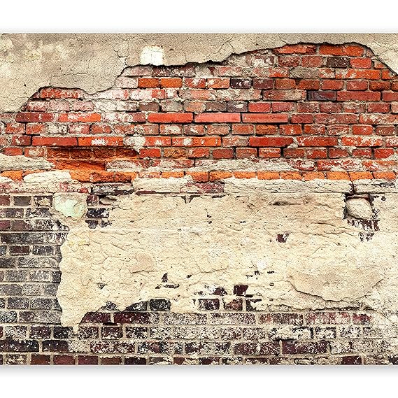 murando - Vlies Fototapete 500x280 cm - Größe Format XXL- Vlies Tapete - Moderne Wanddeko - Design Tapete - Ziegel Ziegelstei