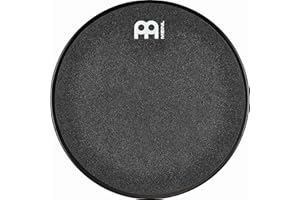 Meinl Cymbals 12" Marshmallow Drum Practice Pad for Ultra-Quiet Sticking, Medium Rebound and Mountable on Cymbal Stands (MMP12BK) Black