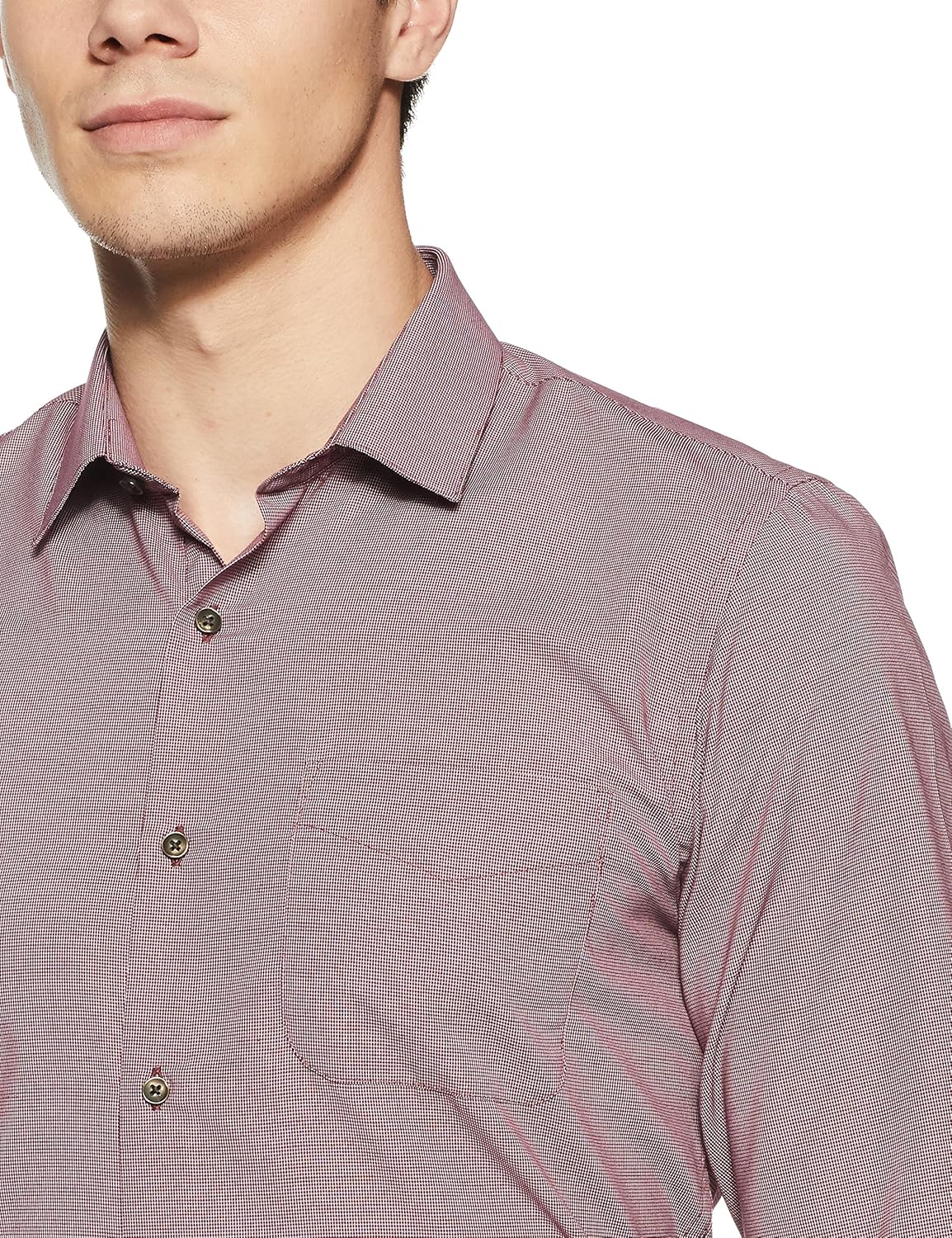 peter england men's plain slim fit formal shirt