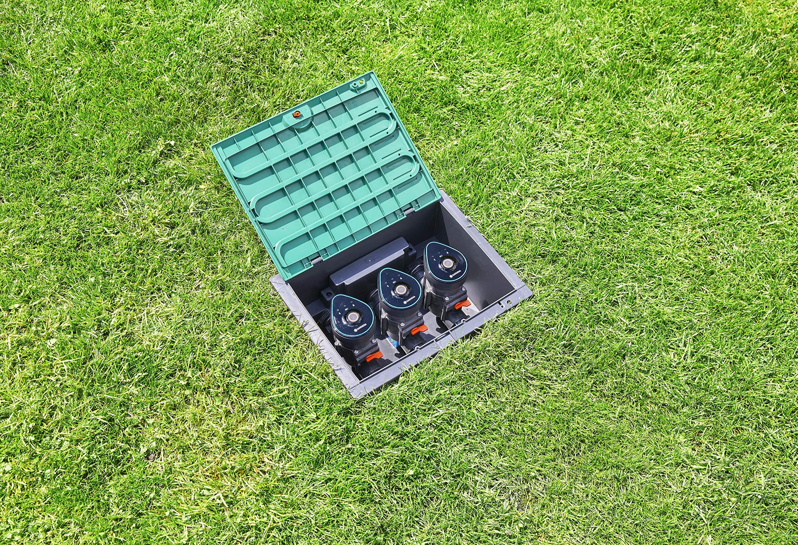 Gardena Ventilbox 9 V Bluetooth-Set: Bodeneinbaudose für den unterirdischen Einbau von batteriebetriebenen Bewässerungsventilen, programmierbar per App (1286-20) 4