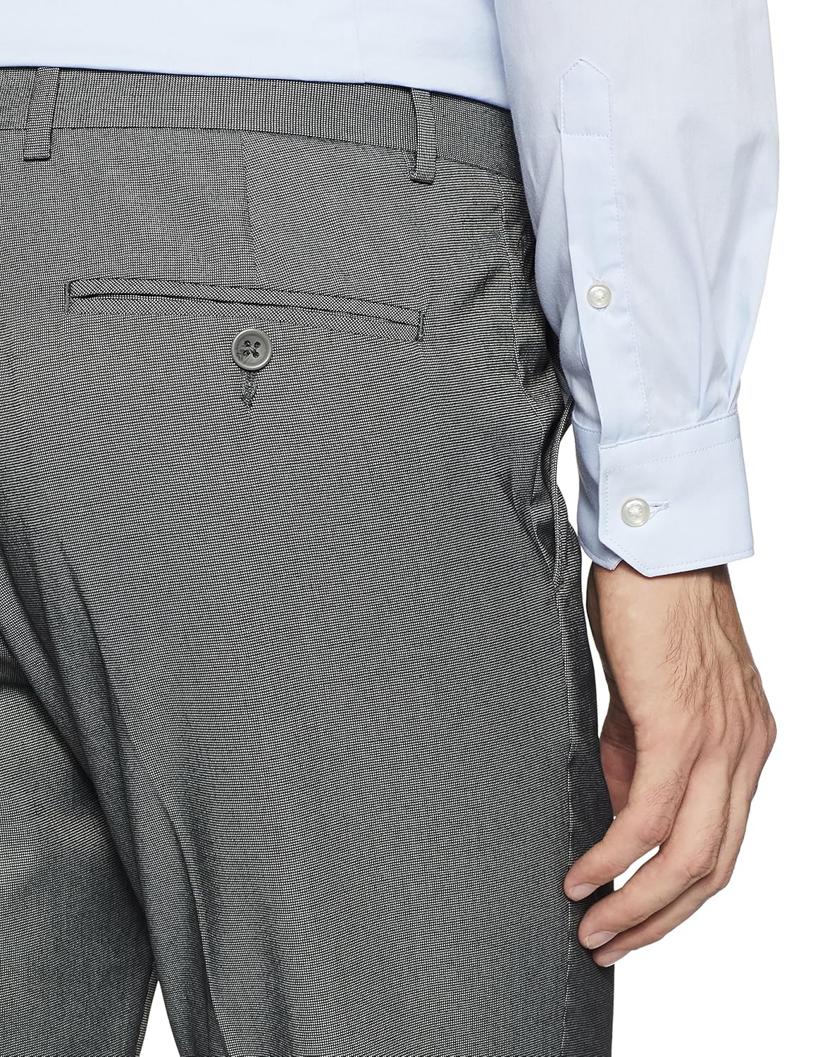 john players men's slim fit formal trousers