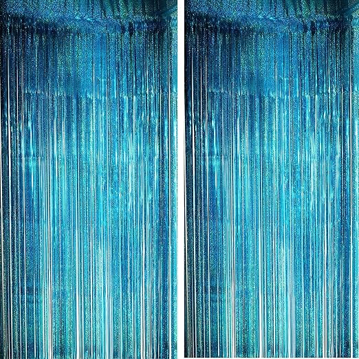 Amazon Com Blue Tinsel Foil Fringe Curtains Under The Sea Baby