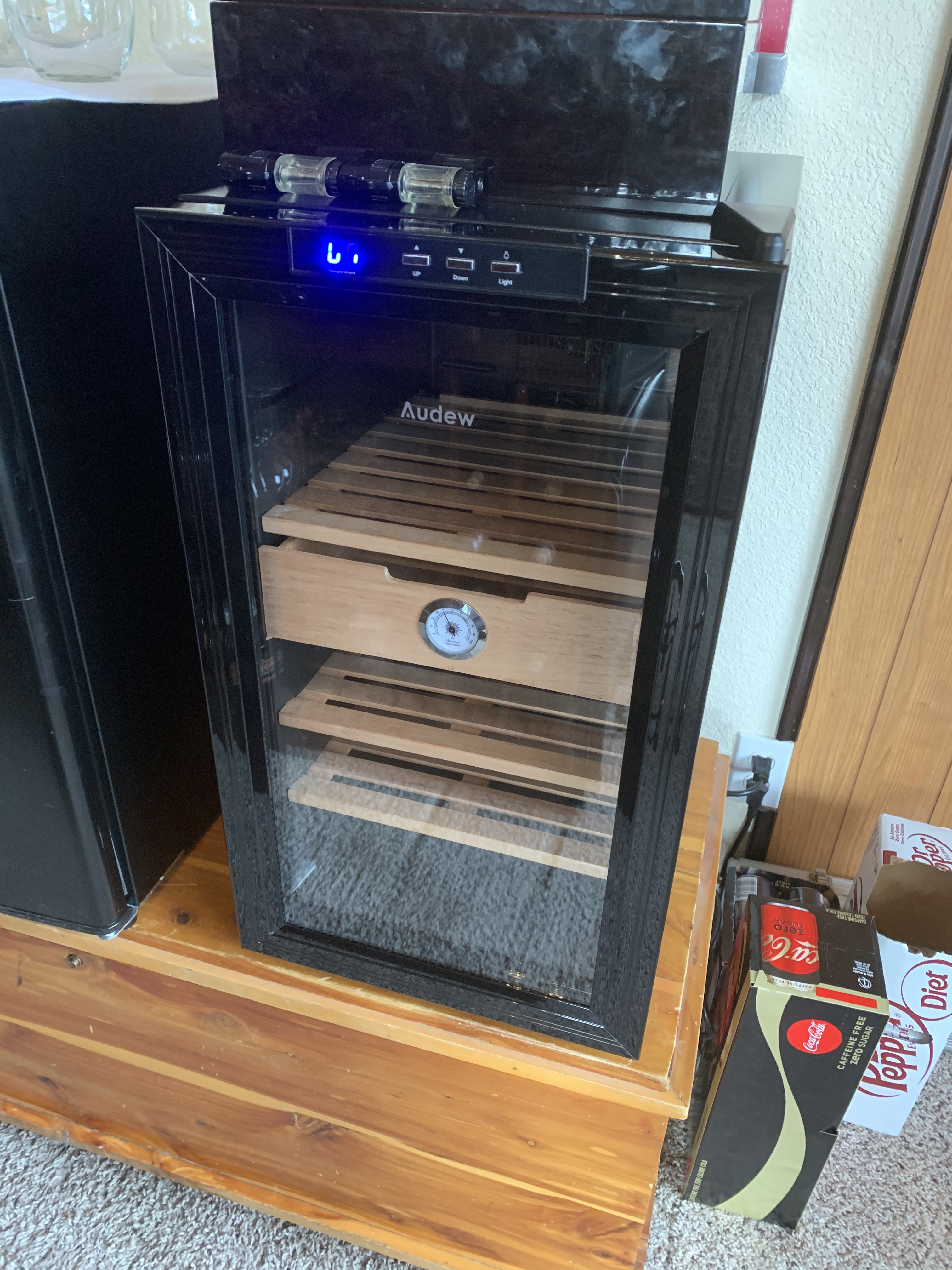 Audew Cigar Cooler Humidor Spanish Cedar Wood 300 Capacity