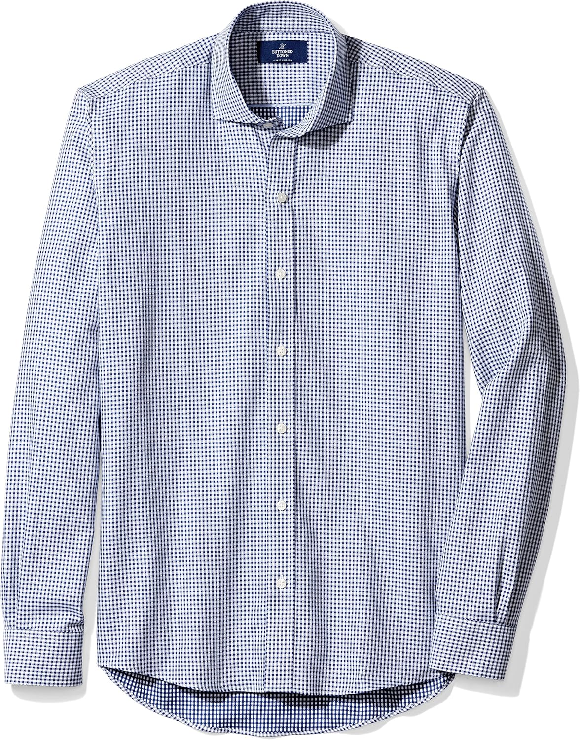  Brand - BUTTONED DOWN Men's Slim Fit Check Dress Shirt, Supima Cotton Non-Iron: Clothing