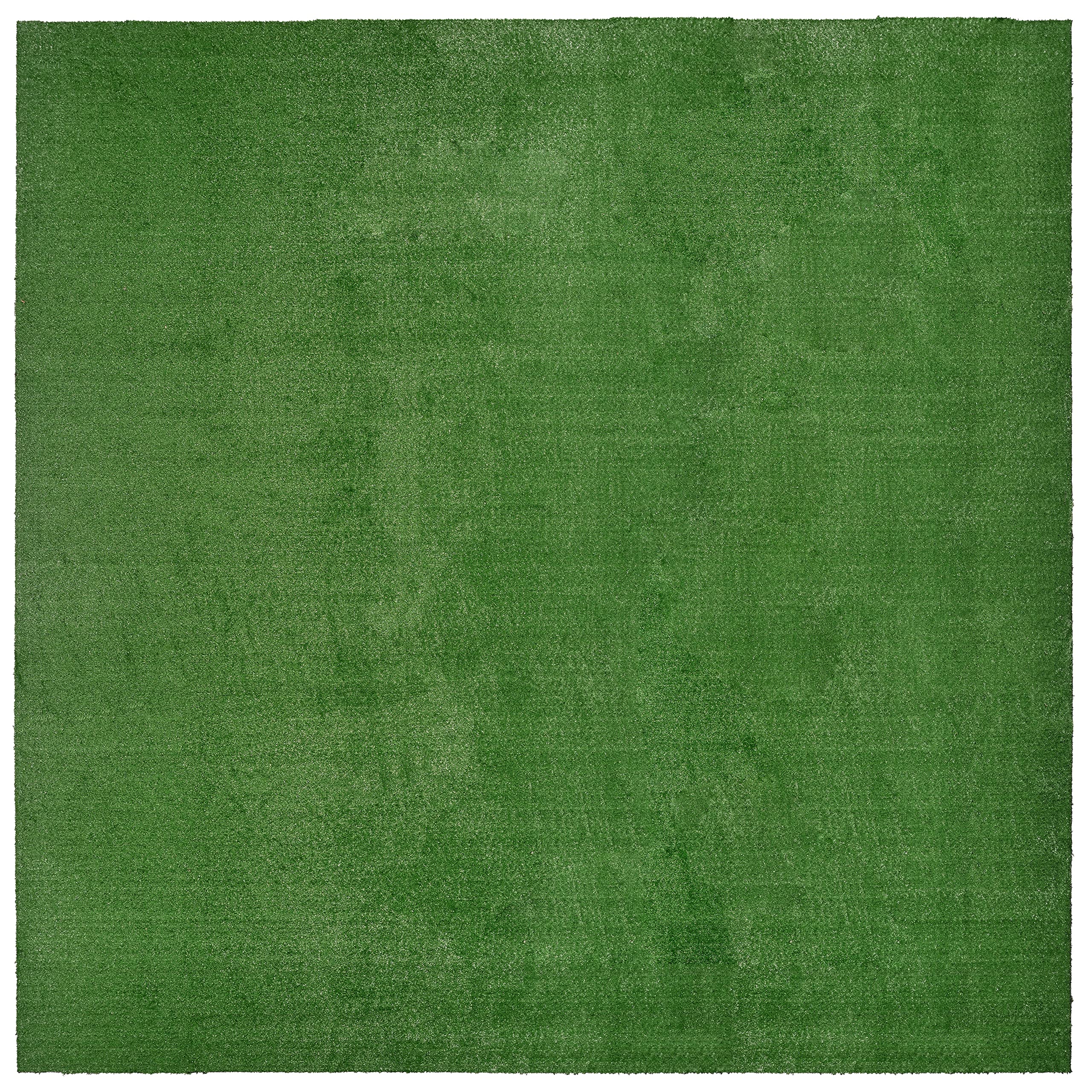 Photo 1 of ** SINGLE PIECES NOT ONE STRIP **Garland Rug Artificial Grass 12 Ft. X 12 Ft. Large Indoor/Outdoor Area Rug Green -Lush Green, Durable, and Low-Maintenance for Patios, Lawns, and More