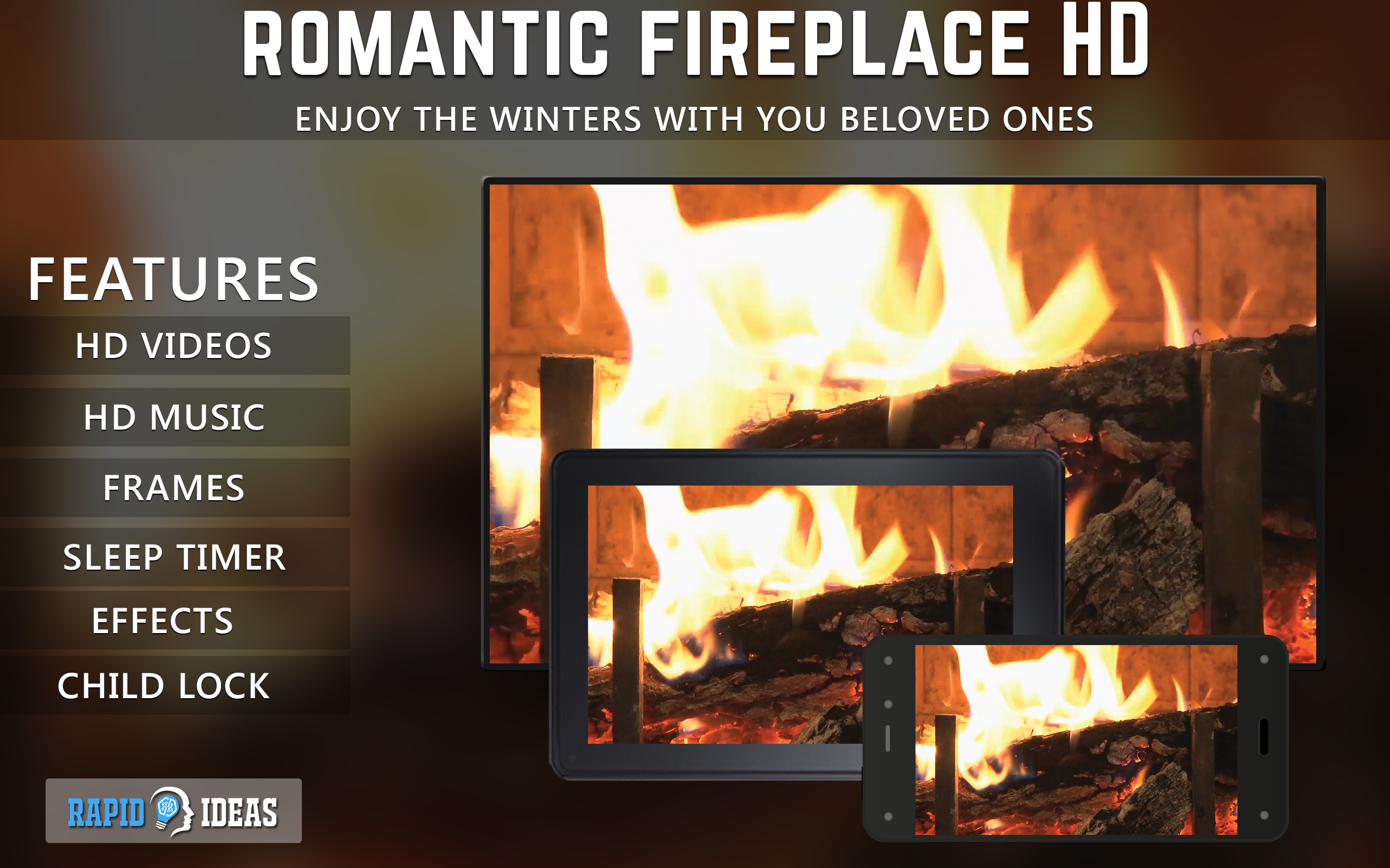 Amazon Com Romantic Fireplace Hd Wallpaper Themes Appstore