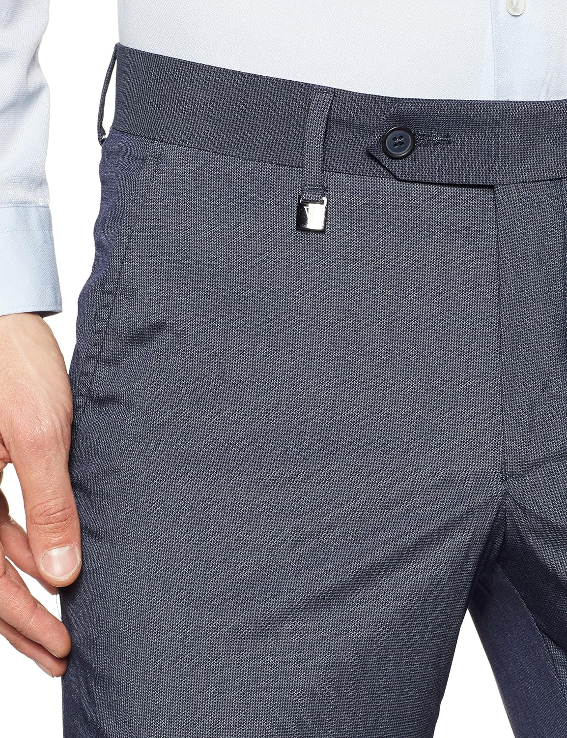 van heusen men's slim fit formal trousers