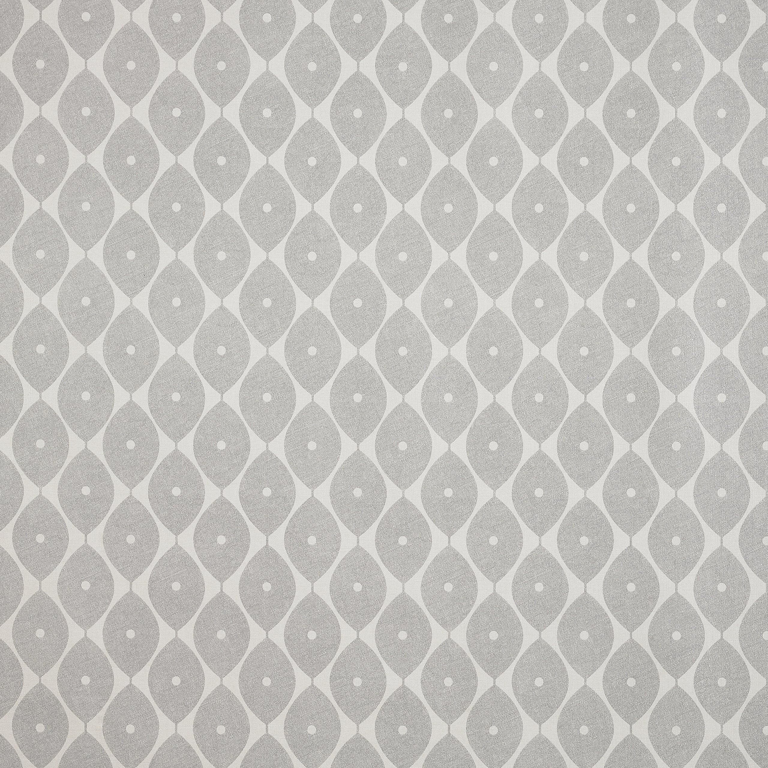 Grey Geometric Ovals PVC Vinyl Oilcloth Wipe Clean Tablecloth 140cm x 300cm (55" x 118")