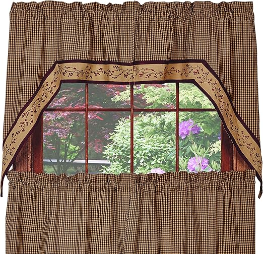 Amazon Com Piper Classics Berry Vine Swag Curtain 72 X36