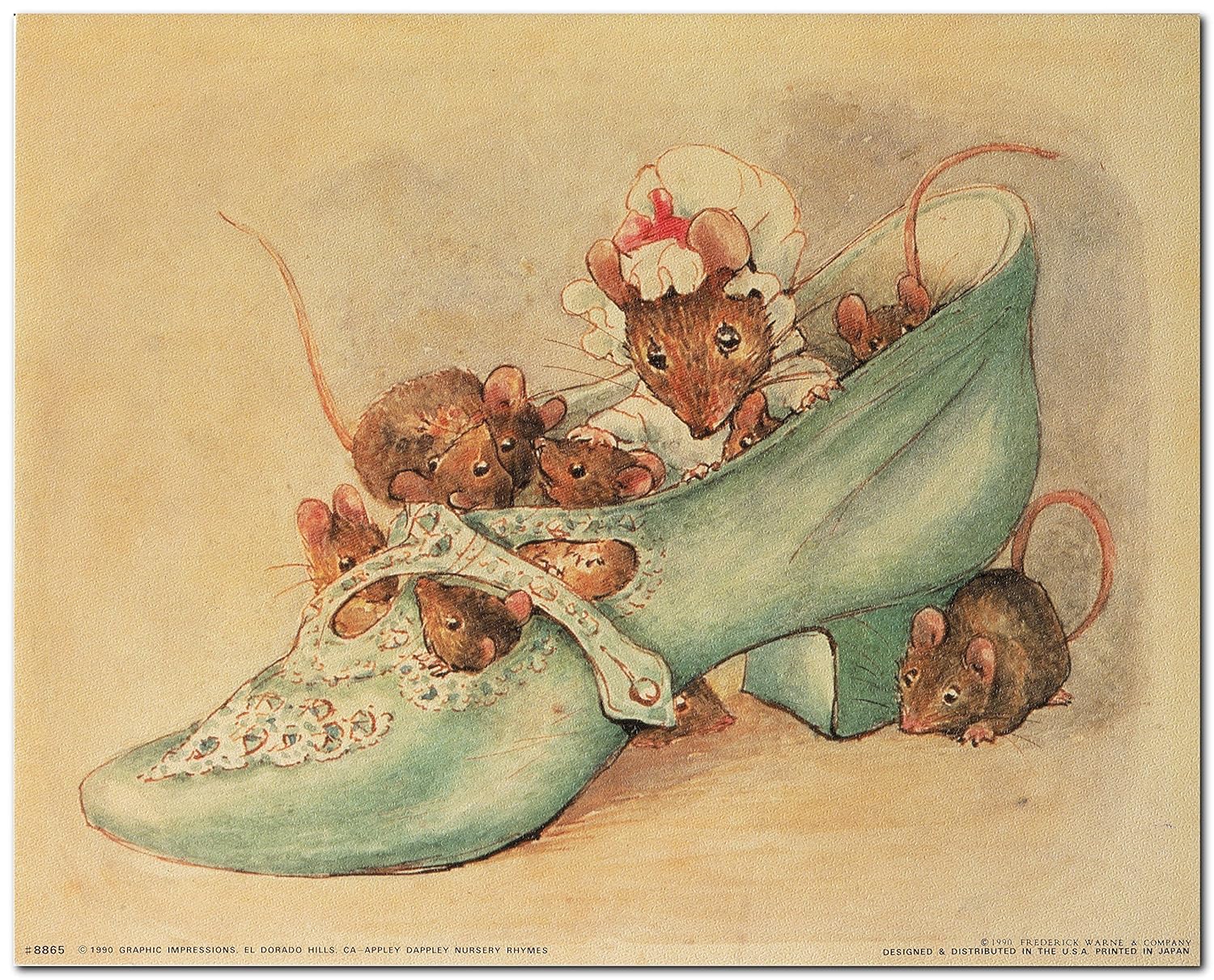 Beatrix Potter Wall Decor Apple Dappley Nursery Rhymes Kids Room Art Print Poster (16x20)