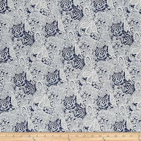 paisley denim fabric