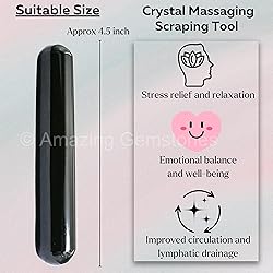 Amazing Gemstone Black Agate Crystal Wand Massage