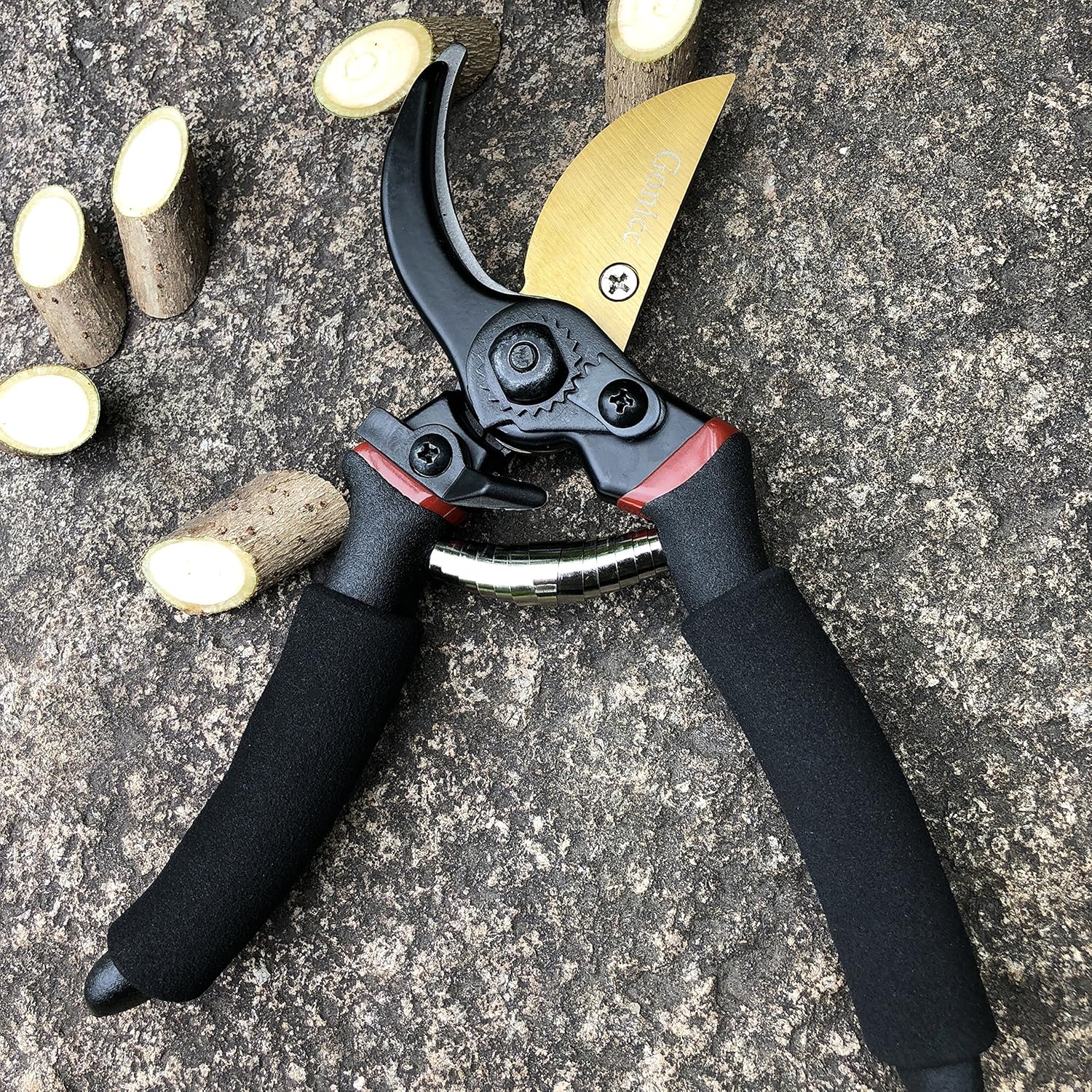 gonicc 8" Professional Premium Titanium Bypass Pruning Shears (GPPS-1003), Hand Pruners, Garden Clippers. : Garden & Outdoor