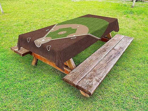 Amazon Com Lunarable Sports Outdoor Tablecloth American Baseball