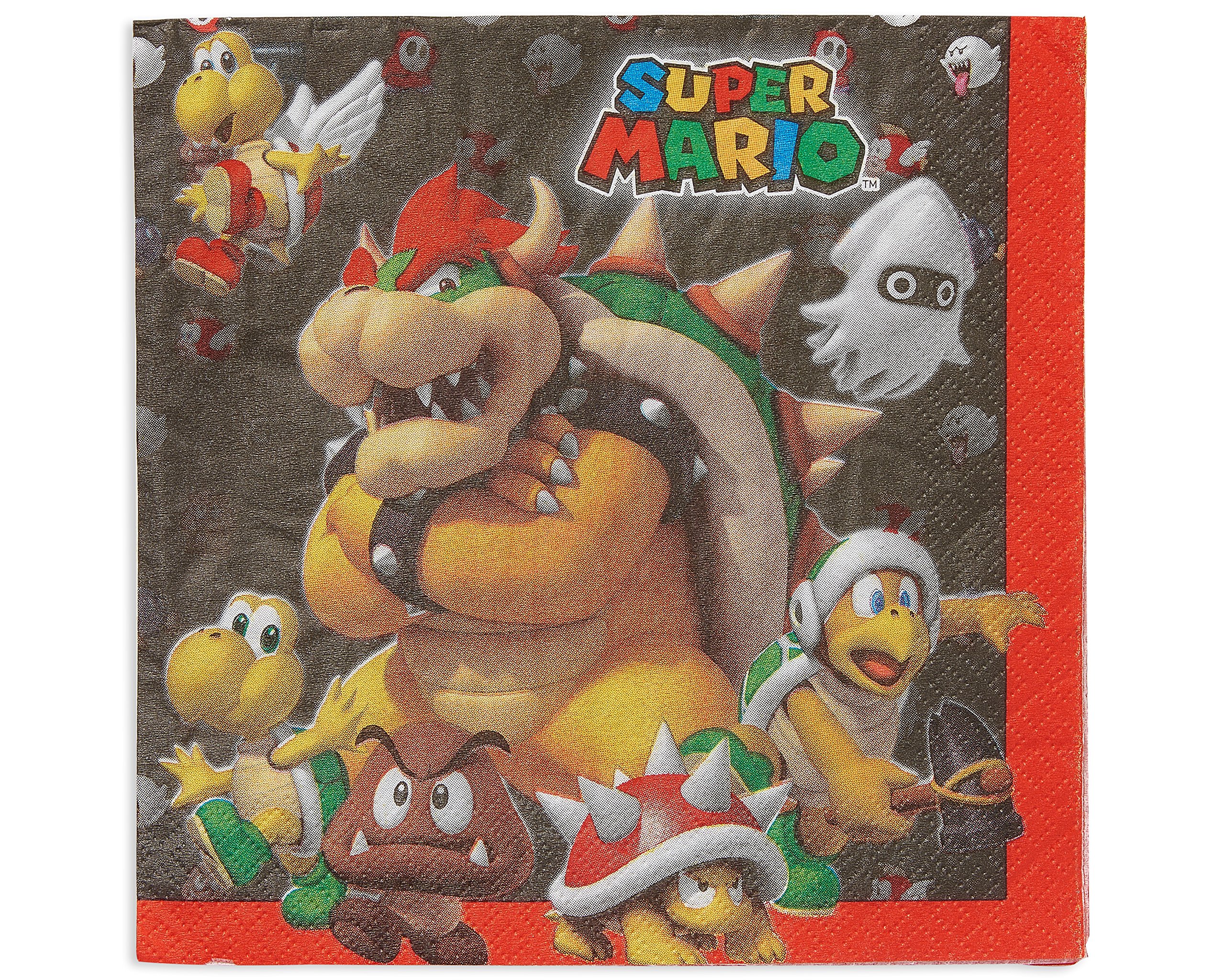 (PKT) Super Mario Luncheon Napkins 33cm (16 pk)