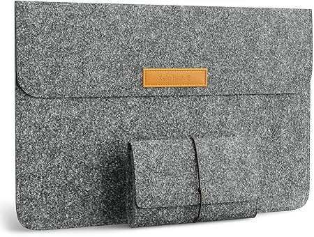 XeloTech Set aus Zwei edlen Filztaschen für iPad Pro 12.9 Zoll oder MacBook Air 13' Modell 2018 - Schutzhülle mit hohem Schut
