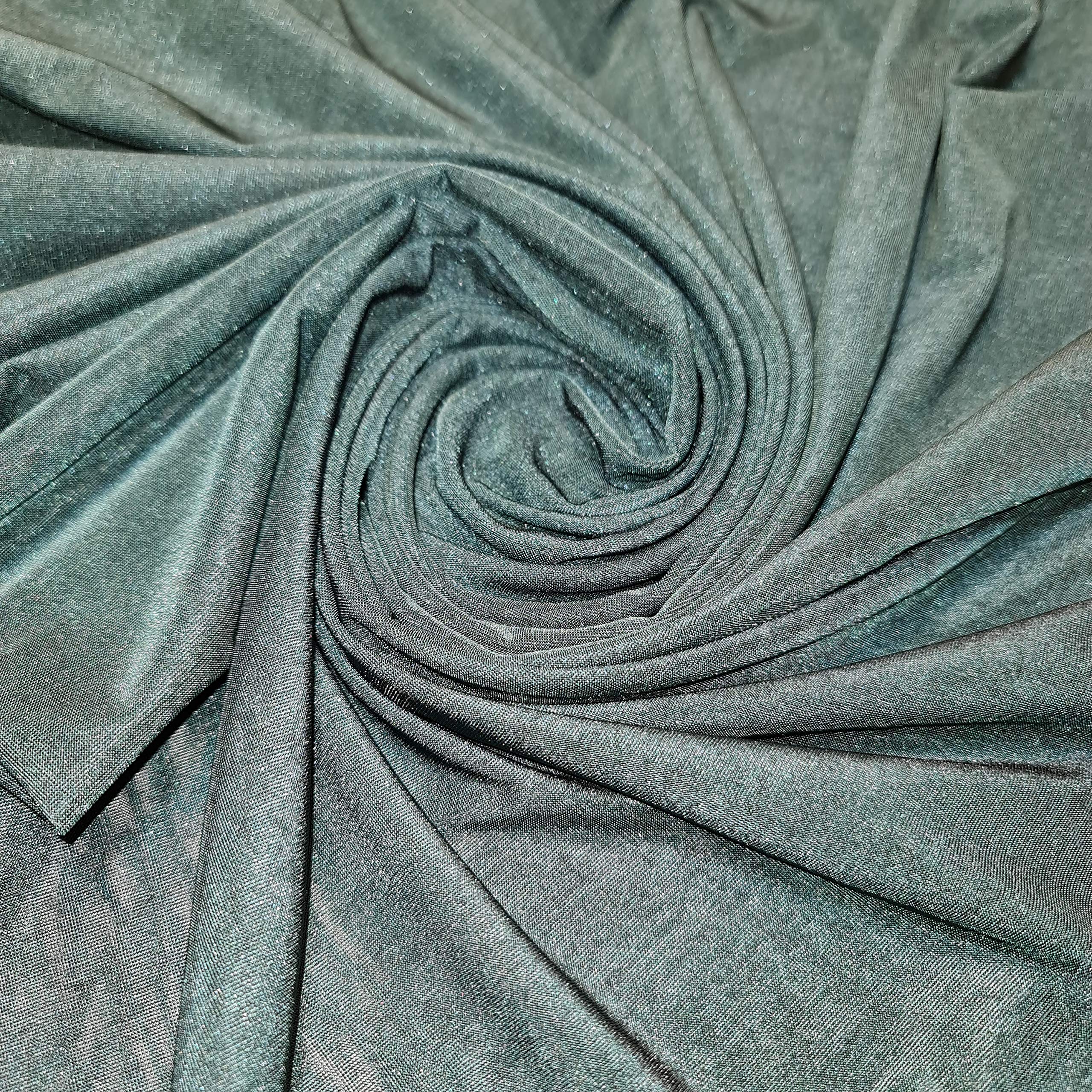 2 Meter 100% Elastane Interlock 4 -Way Stretch Spandex Jersey Swimwear Dress Fabric 58" (Bottle Green)