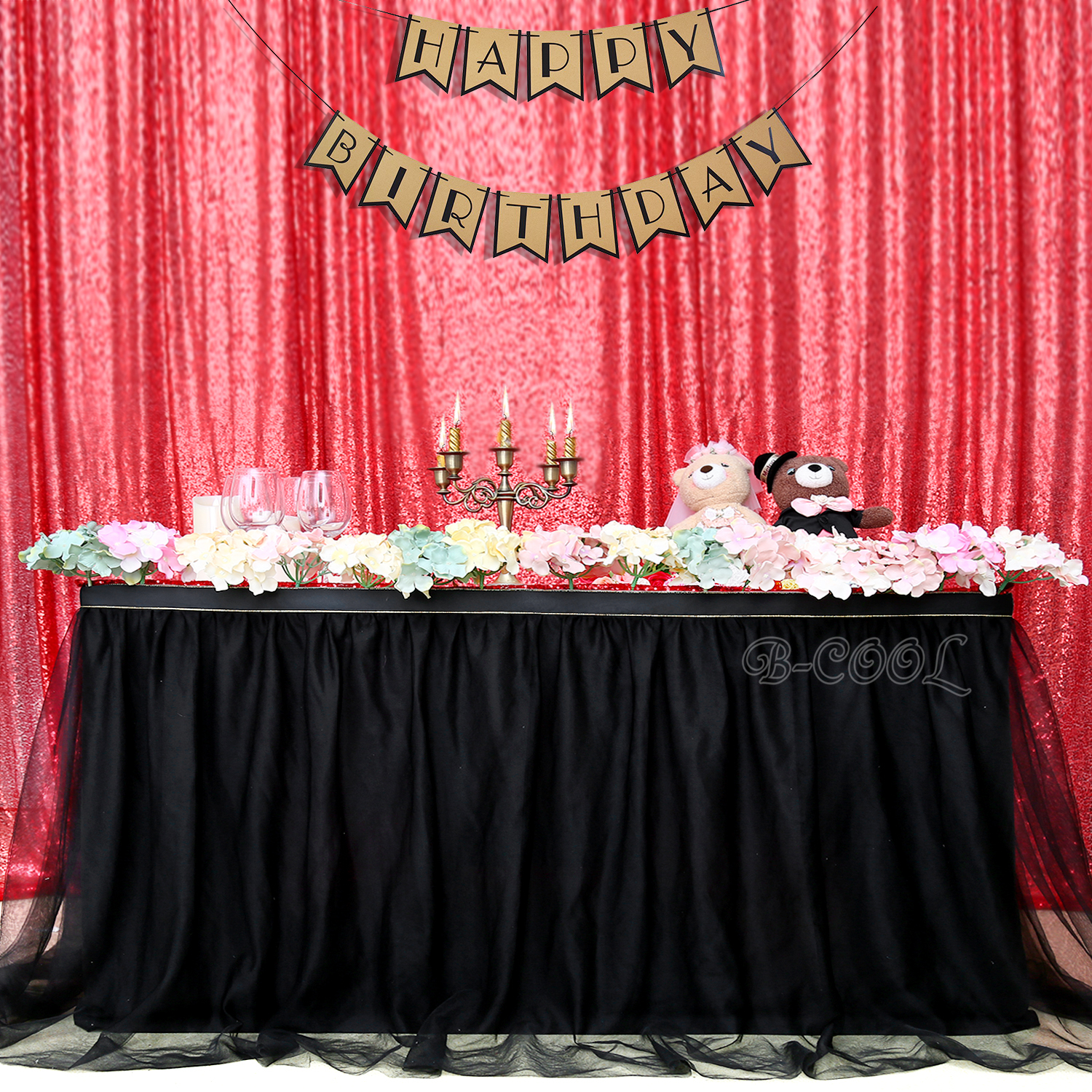 6 B+COOL+Rectangular+Polyester+Tableware+Birthday