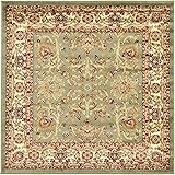 Unique Loom Voyage Collection Traditional Oriental Classic Intricate Design Area Rug, 4' 1" x 4' 1", Light Green/Ivory