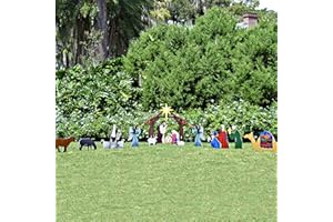 Teak Isle Holy Night Complete Printed Nativity Scene