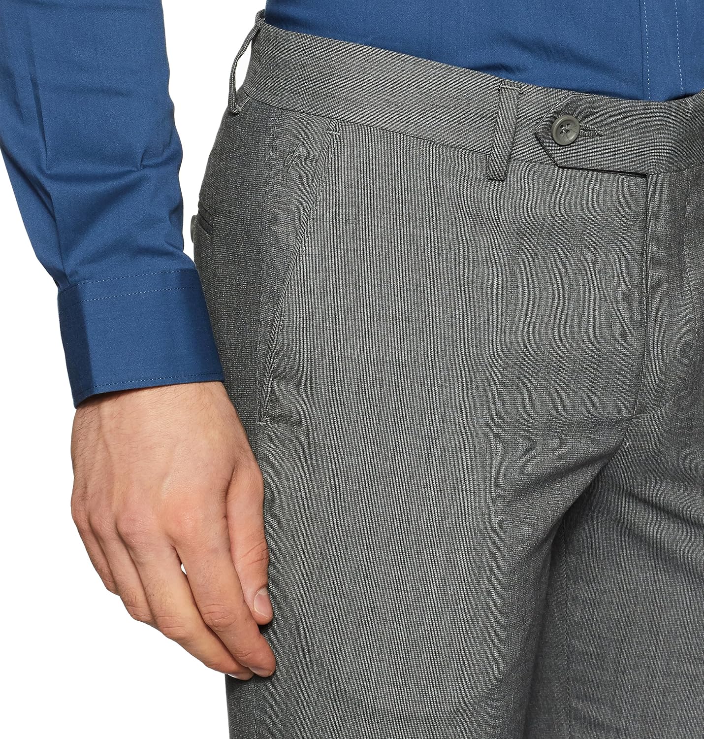 john players men's slim fit formal trousers