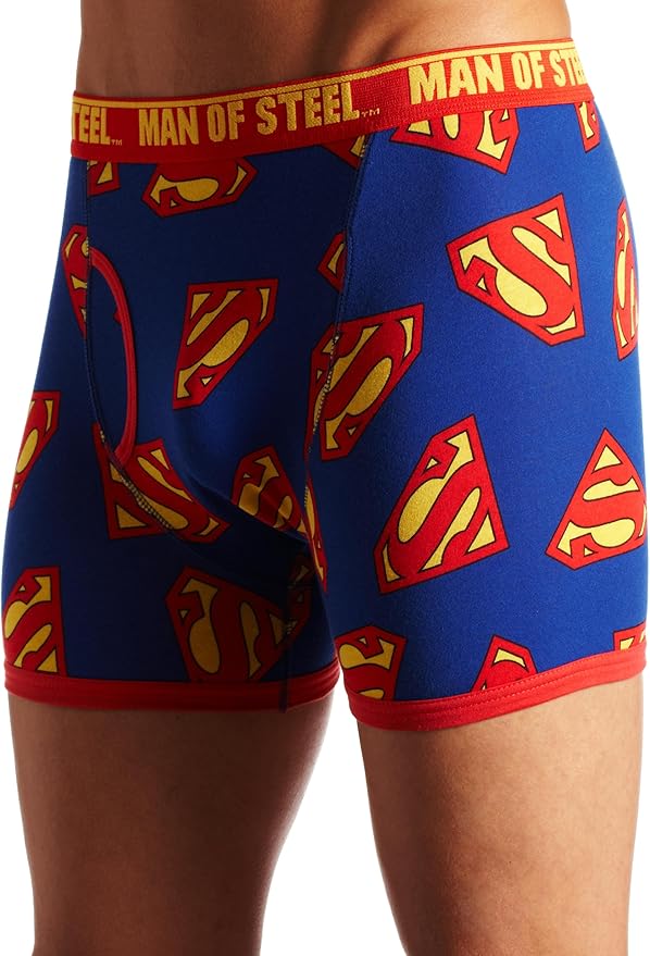 Buy Superman Mens All Over Print Boxer Brief, Blue, Large at Amazon.in